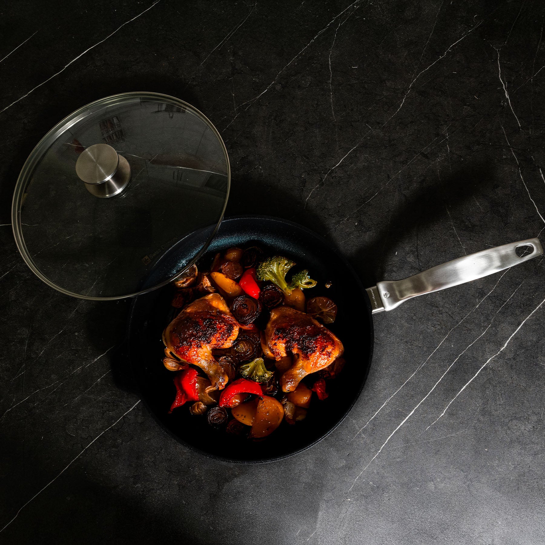 CXD PFAS Free Nonstick Fry Pan with Glass Lid