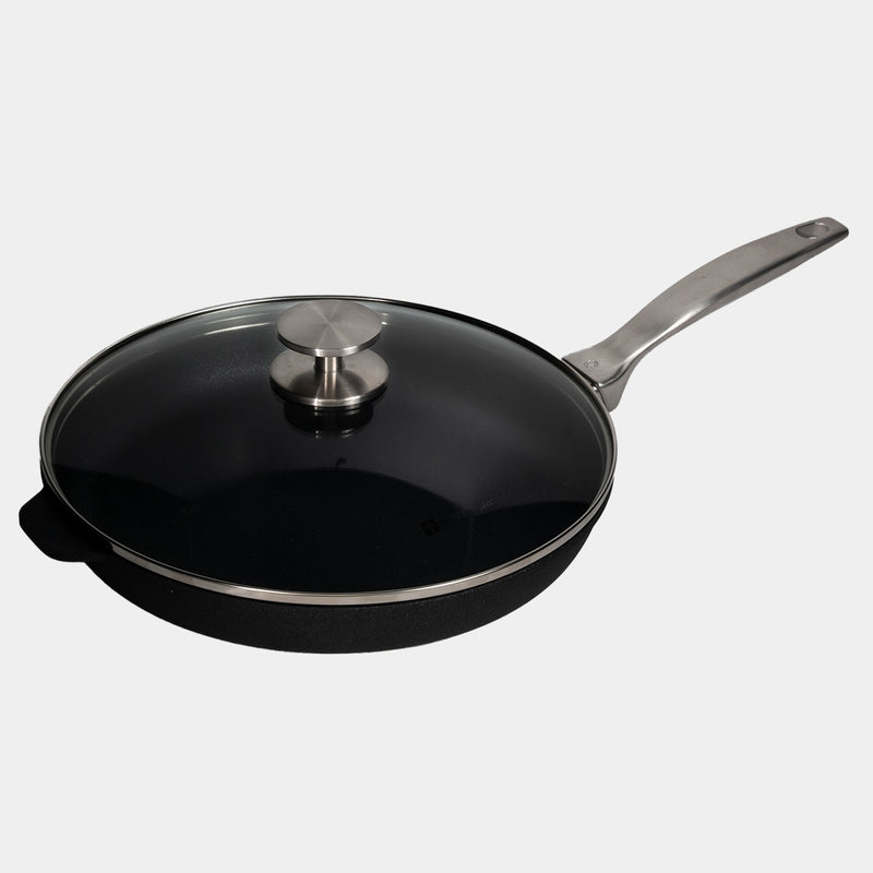 CXD PFAS Free Nonstick Fry Pan with Glass Lid - Swiss Diamond