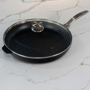CXD PFAS Free Nonstick Fry Pan with Glass Lid - Swiss Diamond