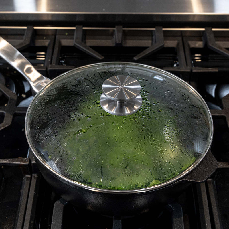 CXD PFAS Free Nonstick Saute Pan with Glass Lid - Swiss Diamond
