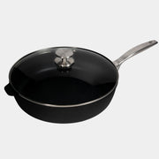 CXD PFAS Free Nonstick Saute Pan with Glass Lid - Swiss Diamond