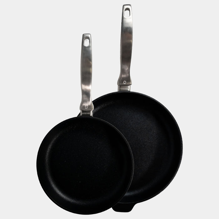 CXD Ceramic Nonstick 2-Piece Fry Pan Set (9.5" & 11"), made without added PFAS/PTFE - Swiss Diamond