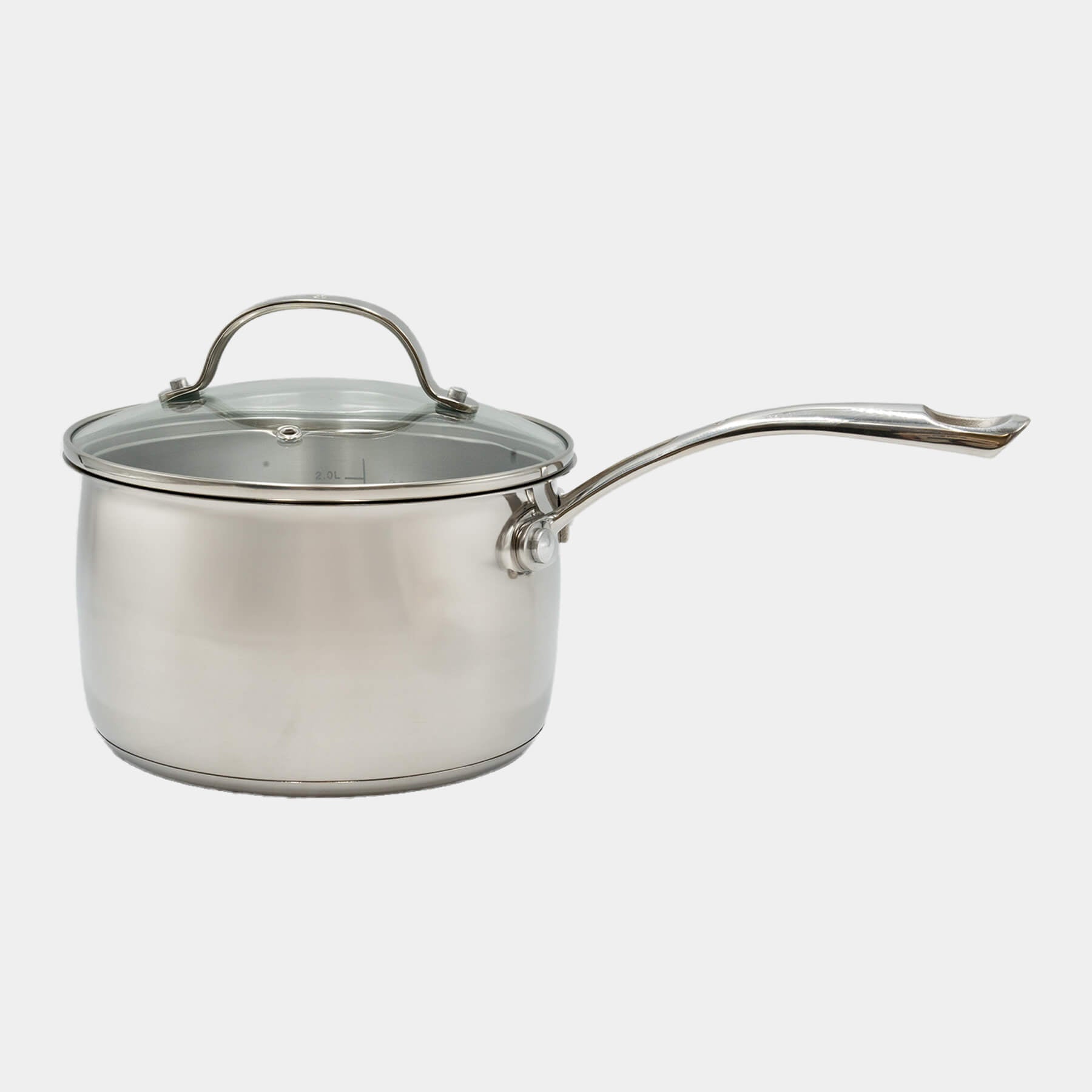 Premium Steel DLX Saucepan with Glass Lid - Induction