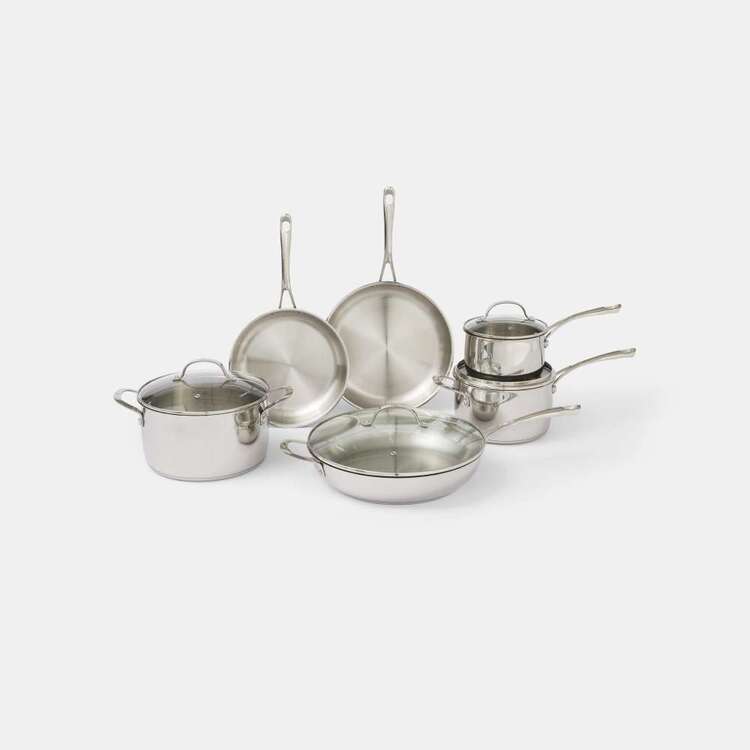 Premium Steel DLX 10 Piece Cookware Set