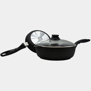XD Nonstick 8" Fry Pan and 3.8 qt Saute Pan with Glass Lid Set - Swiss Diamond
