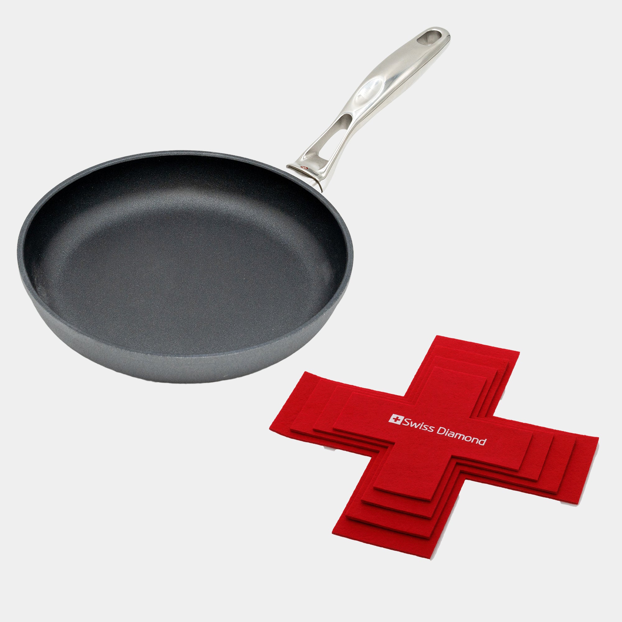 HD Nonstick Fry Pan with Stainless Steel Handle 9.5" and Felt Pan Protector