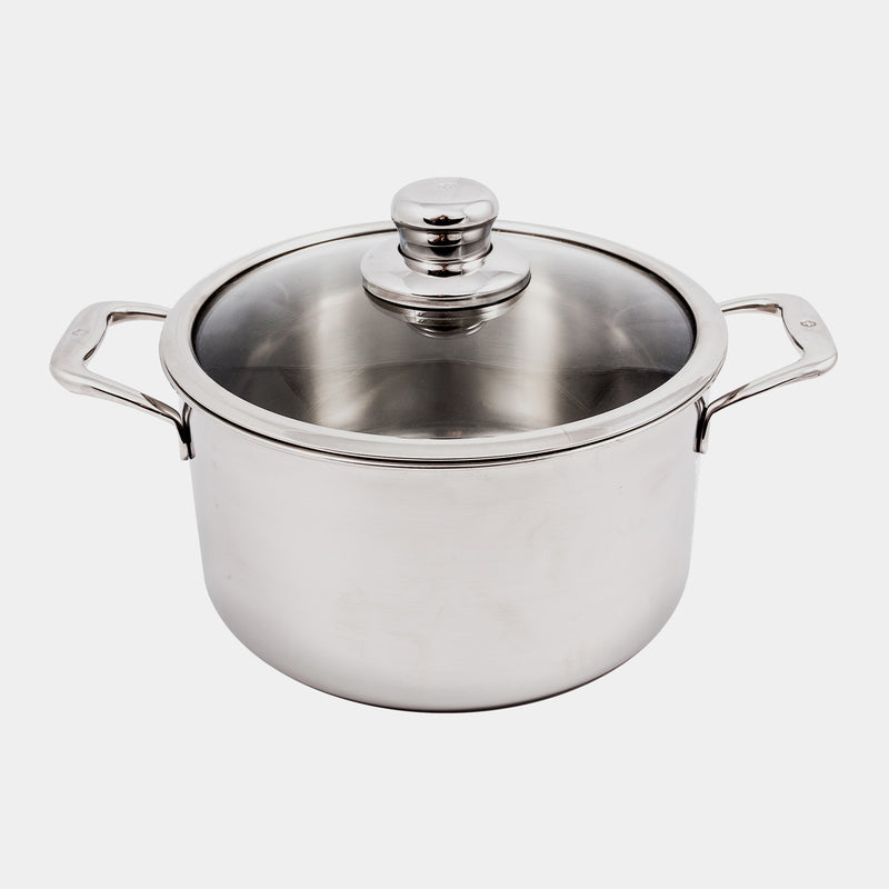 Premium Clad 6.3 qt Dutch Oven with Glass Lid - Induction