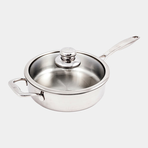 Premium Clad 3.1 qt Saute Pan with Glass Lid - Induction