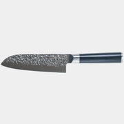 7" Hammered Santoku Knife top view