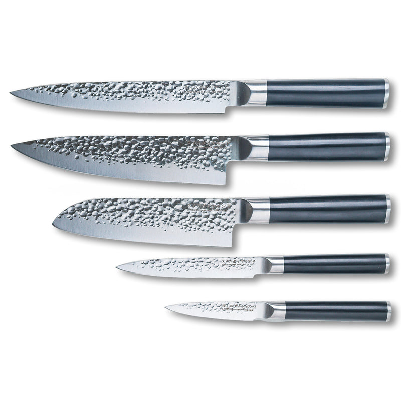 Hammered 5-Piece Knife Set - Swiss Diamond