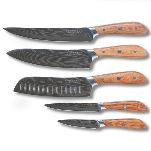 Damascus 5-Piece Knife Set - Swiss Diamond