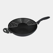 XD Nonstick 12.5" Wok with Glass Lid & Rack - Induction