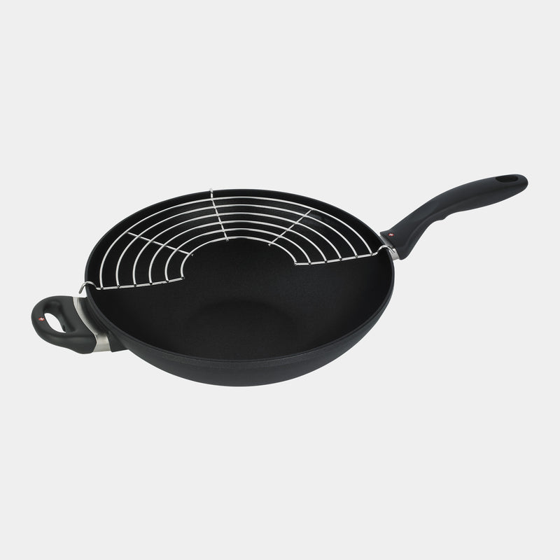 XD Nonstick 12.5" Wok with Glass Lid & Rack - Induction