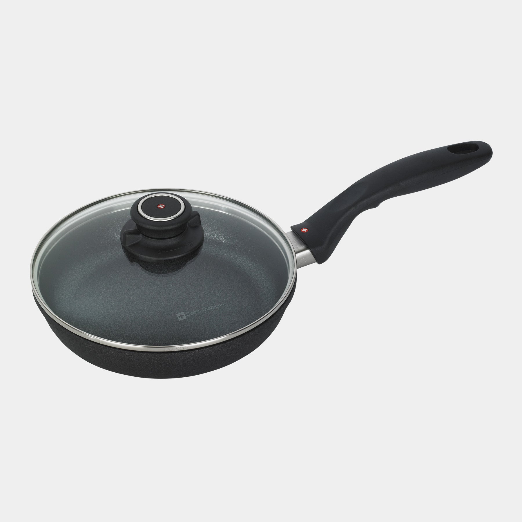 XD Nonstick 8" Fry Pan with glass lid top view
