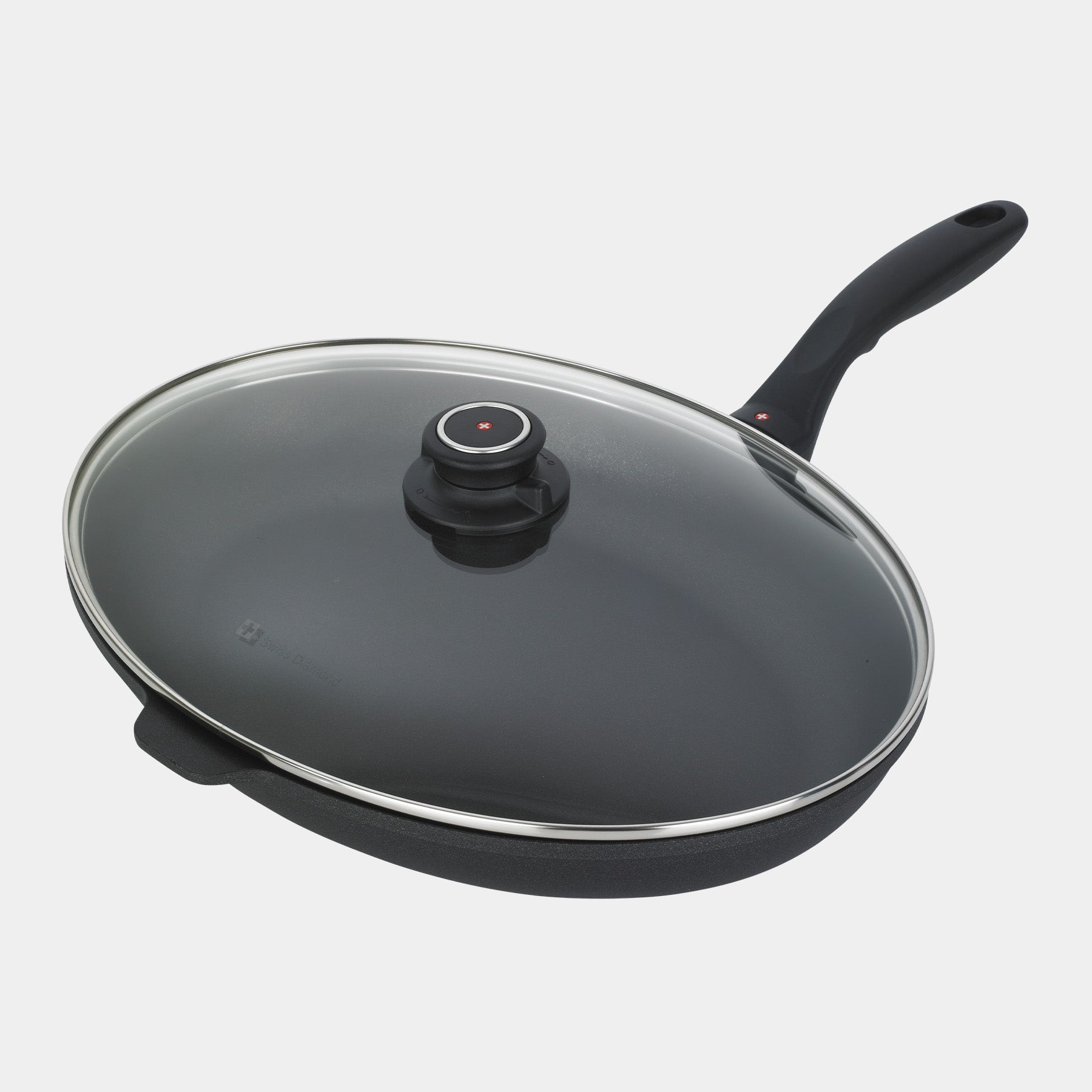 XD Nonstick Oval Fish Pan with Glass Lid top view
