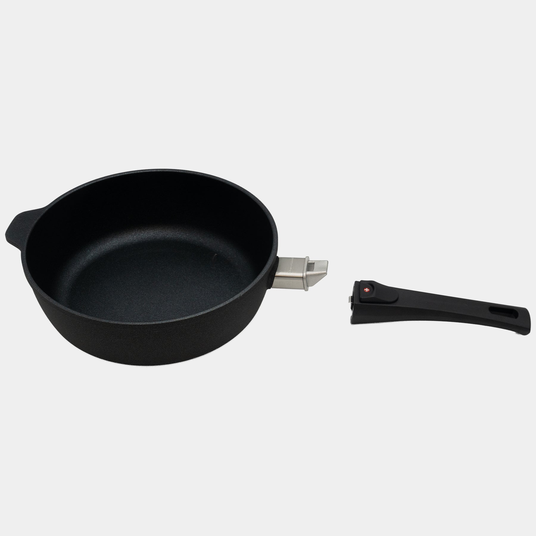 XD Nonstick 4.3 qt Saute Pan with Detachable Handle - Induction side angle view