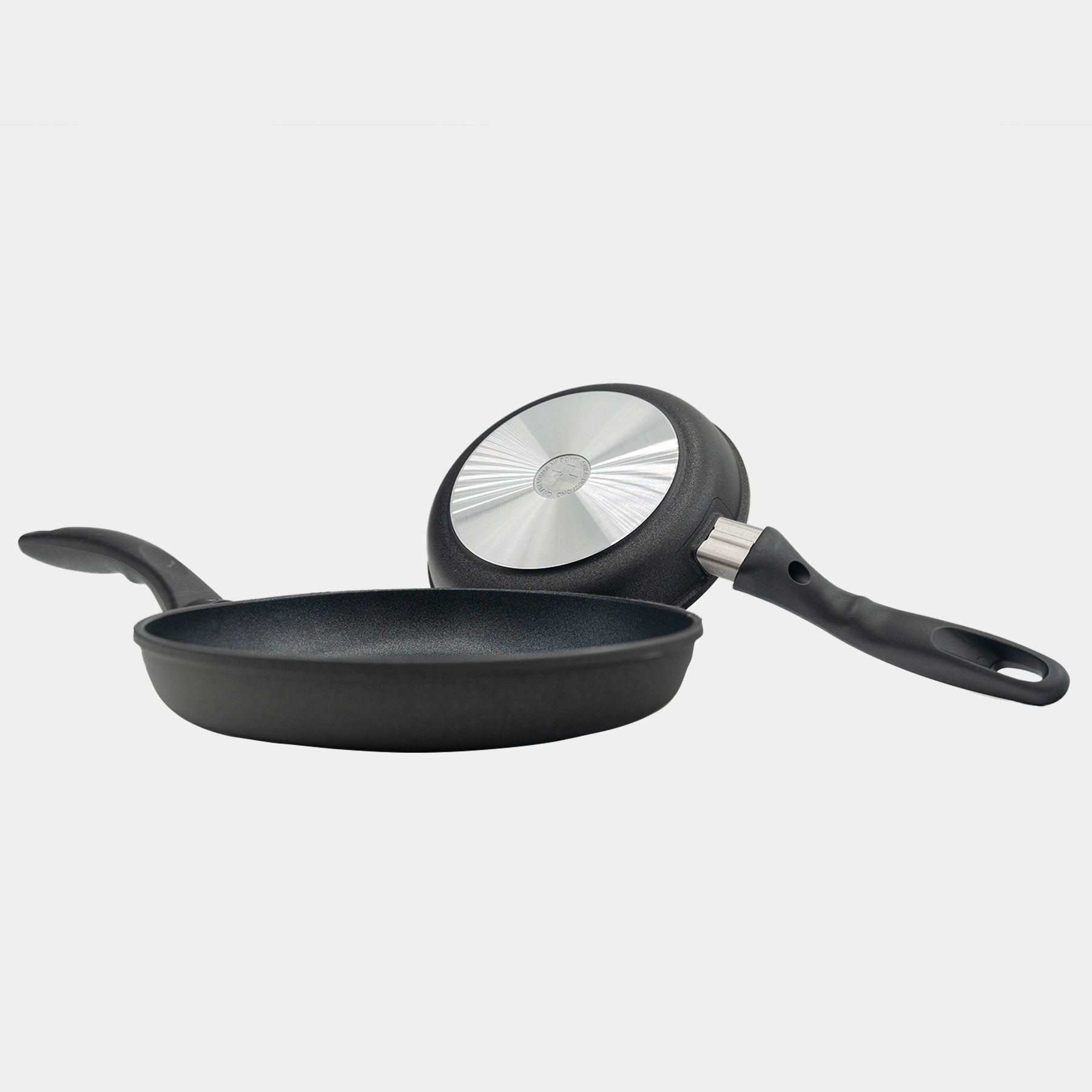 XD Nonstick 2-Piece Fry Pan Set side and bottom view
