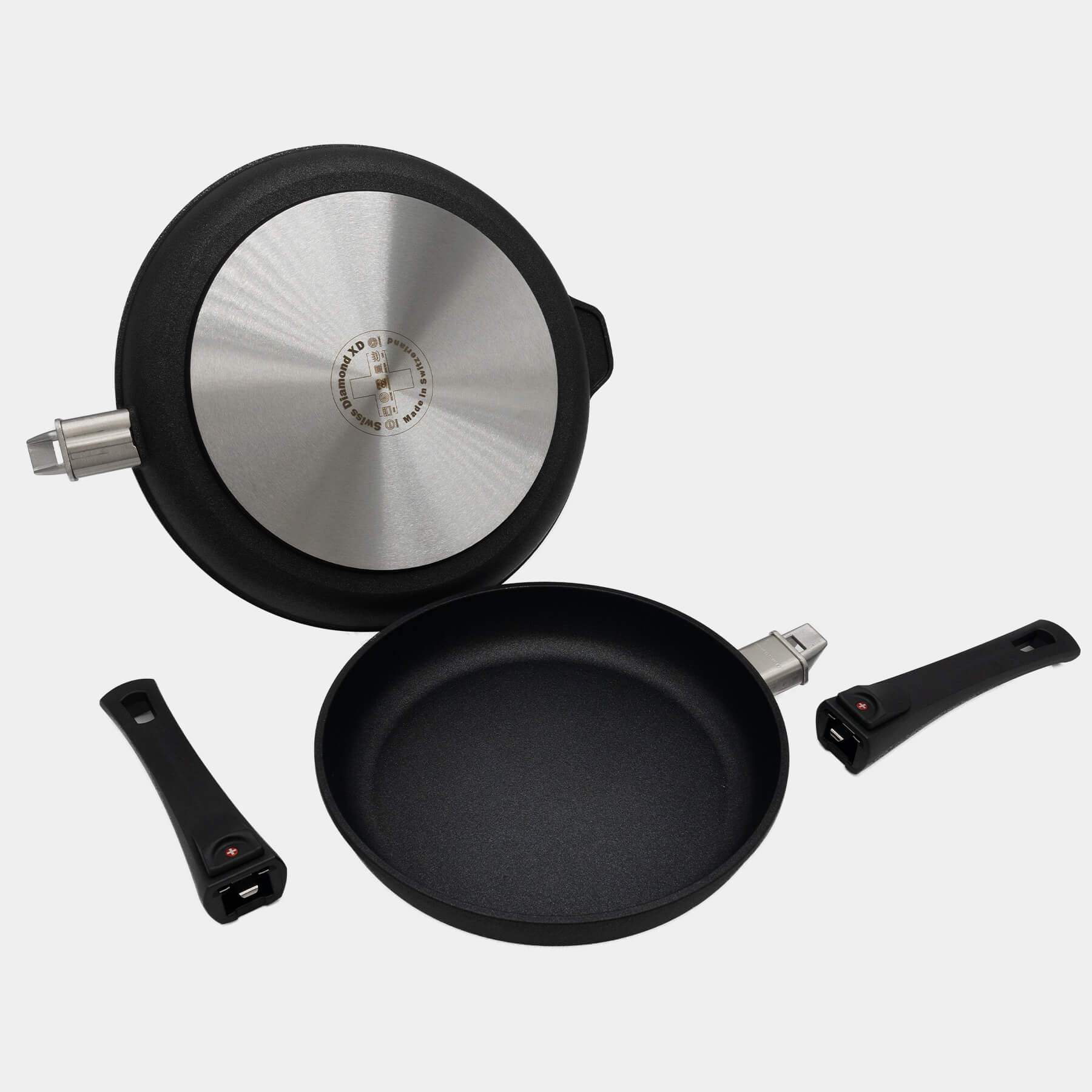 XD Nonstick 2-Piece Set - Duo Fry Pans with Detachable Handle - Induction