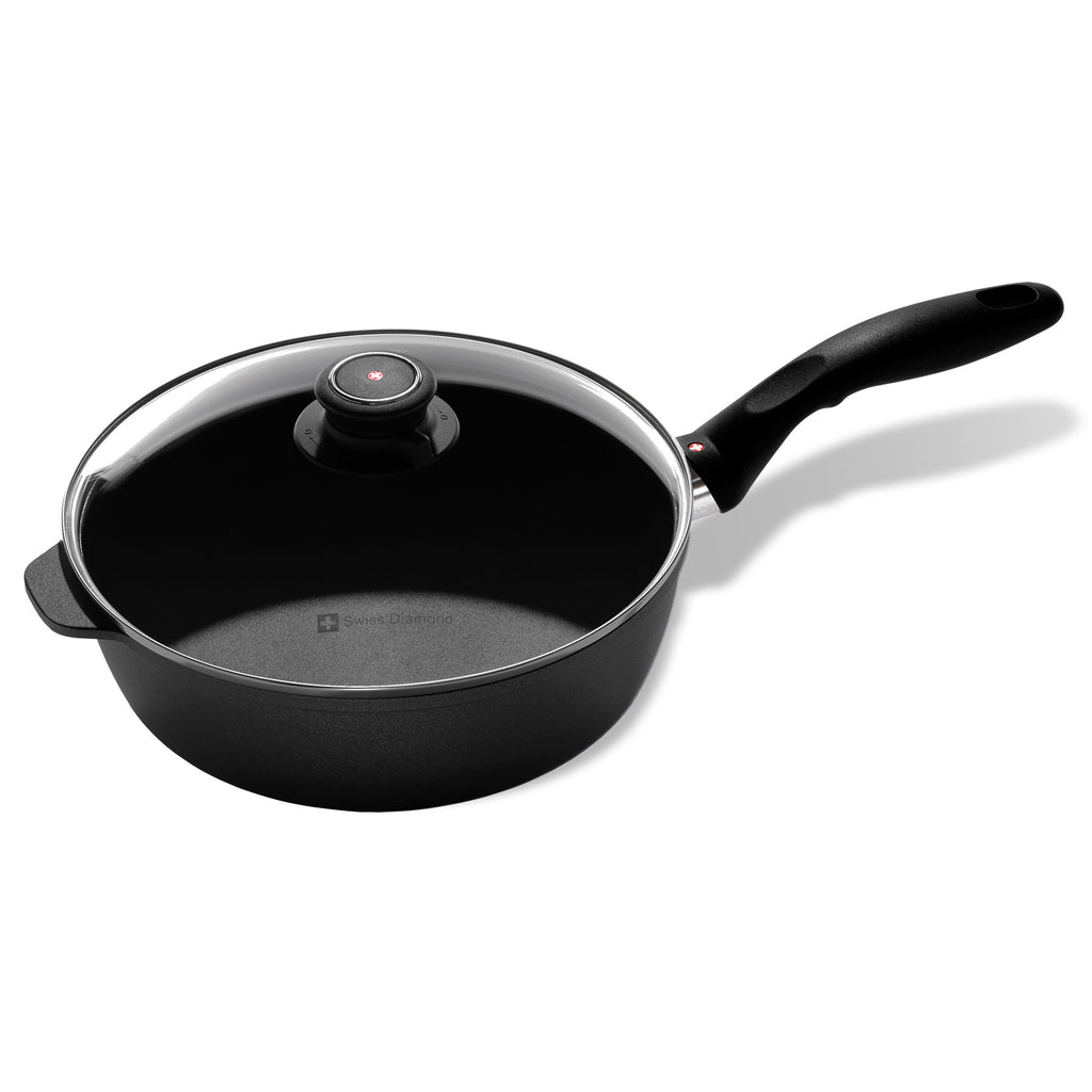 XD Saute Pan Glass Lid Induction Made Switzerland