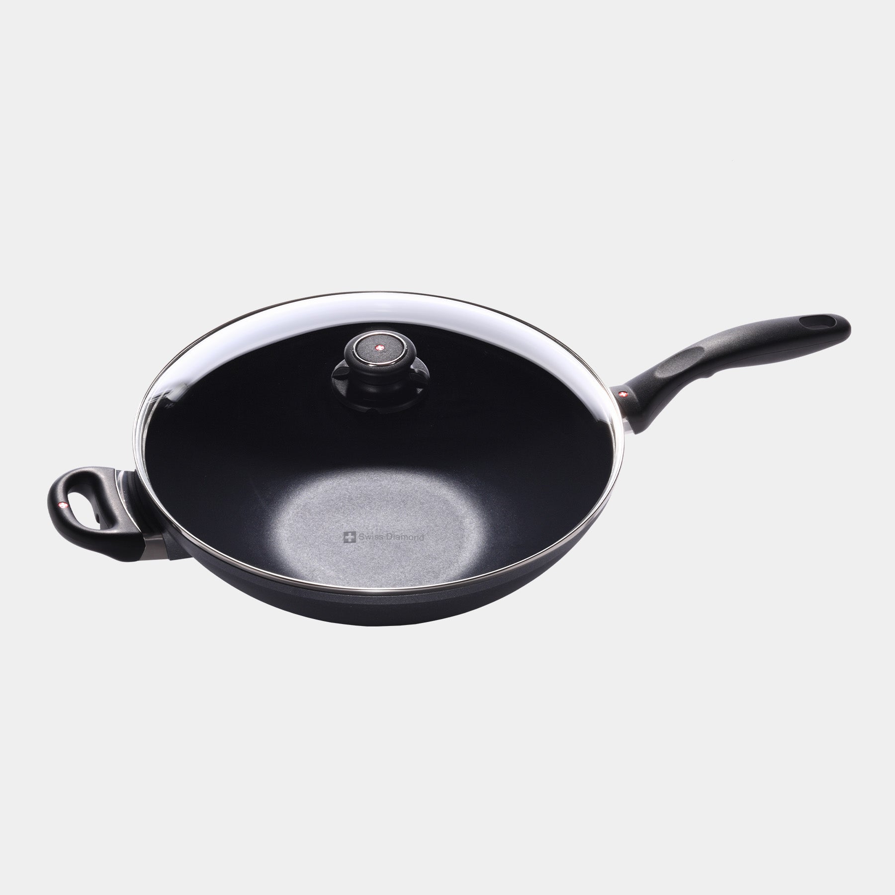 HD Nonstick 11.8" Wok with Glass Lid & Rack