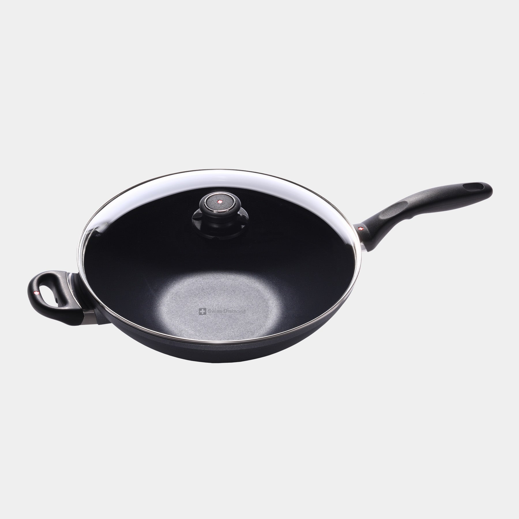 HD Nonstick 12.5" Wok with Glass Lid & Rack