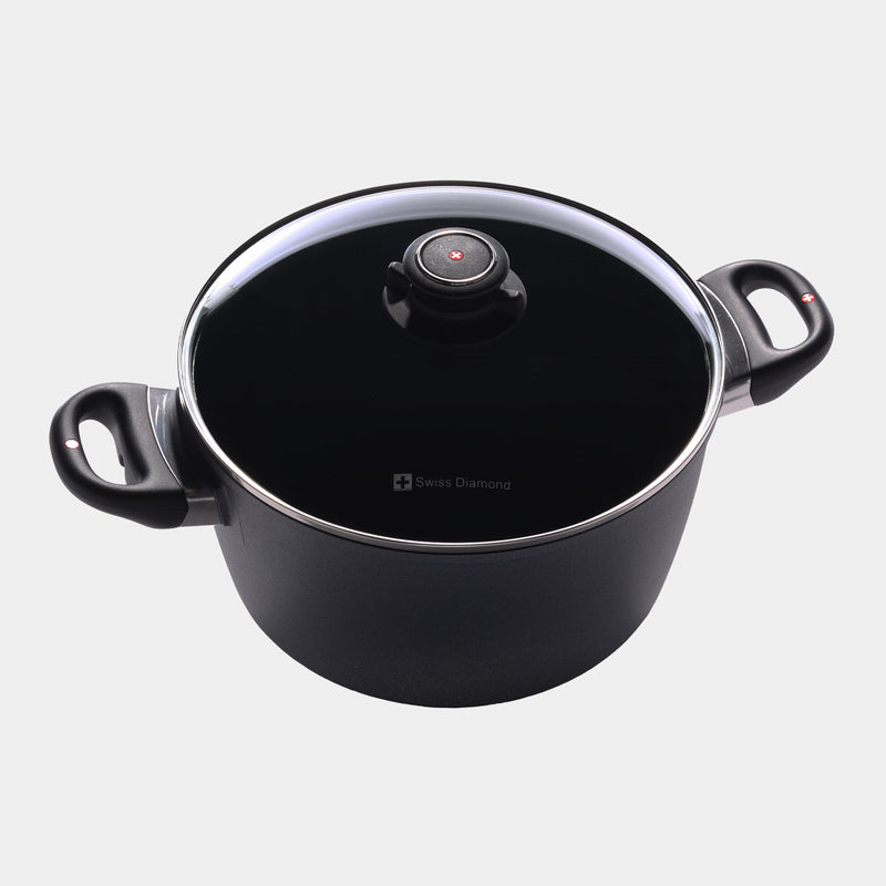 HD Nonstick 5.5 qt Stock Pot with Glass Lid