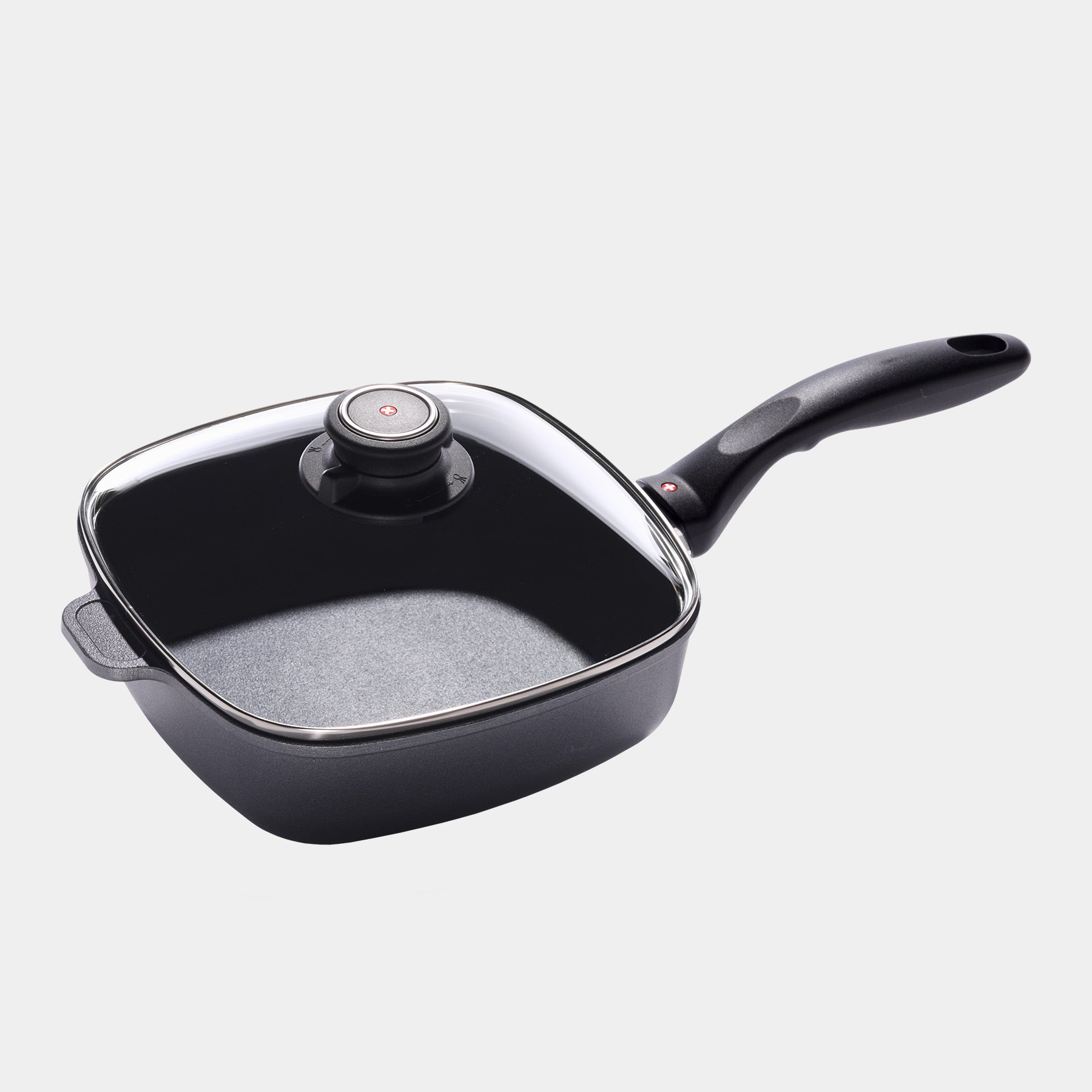 HD Nonstick Square Saute Pan with Glass Lid - Induction - Swiss Diamond