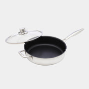 Nonstick Clad 4.2 qt Saute Pan with Glass Lid - Induction